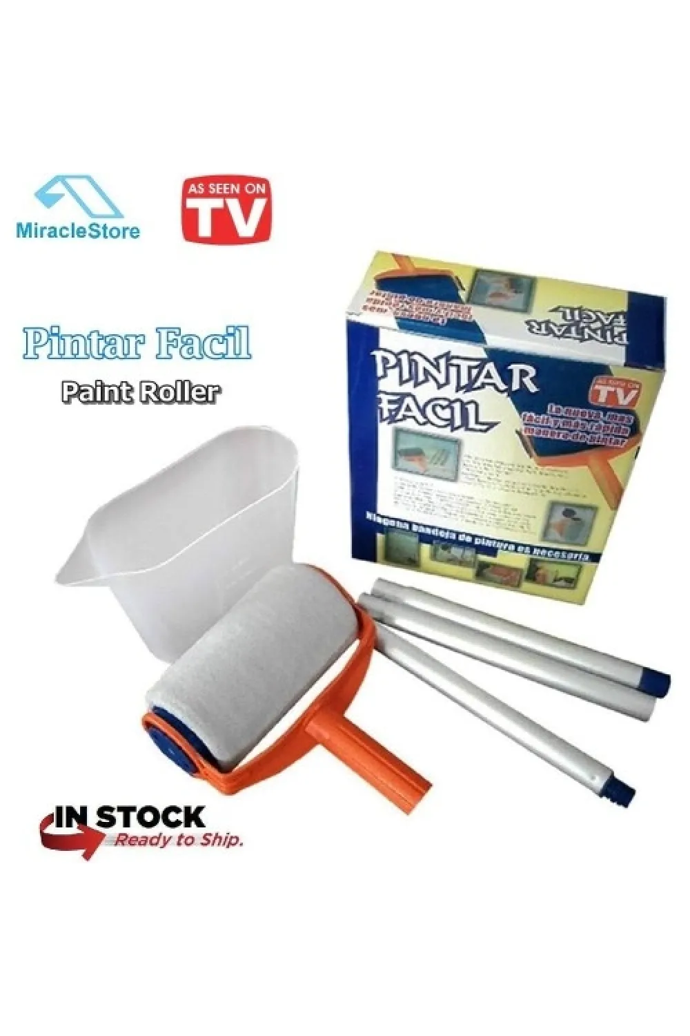 Pintar Facil Pratik Damlatmayan Boya Rulosu Ve Fırçası