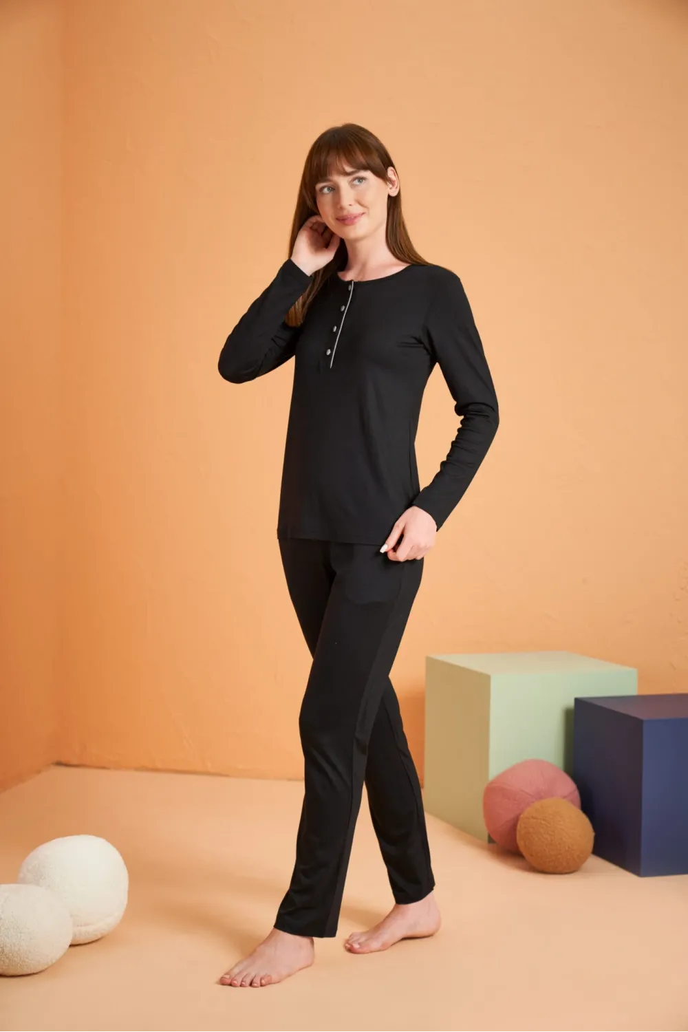 ieg™ PJS 28048 Kadın Patlı Pijama Takım