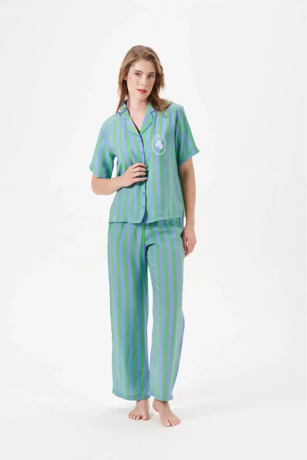 ieg™ PJS 29043 Kadın Düğmeli Pijama Takımı