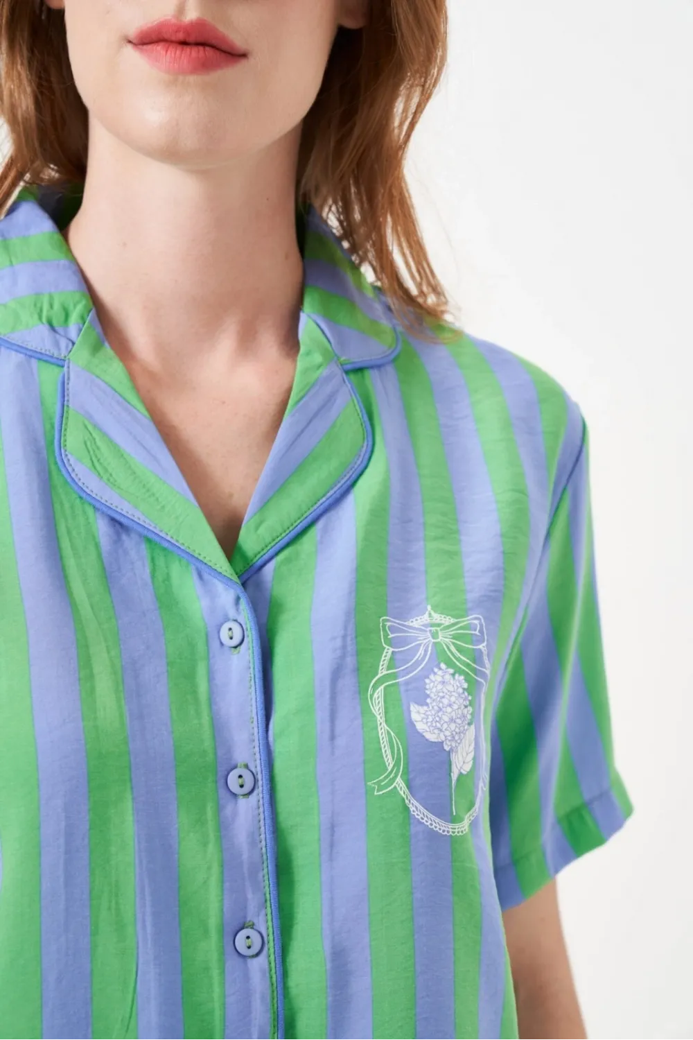 ieg™ PJS 29043 Kadın Düğmeli Pijama Takımı