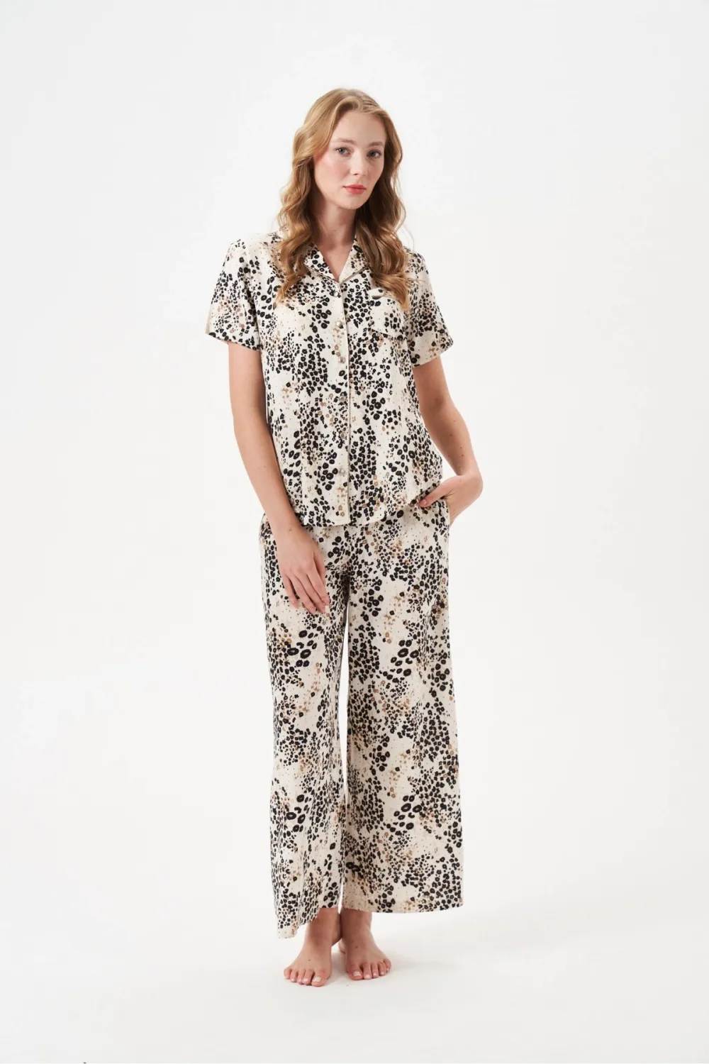 ieg™ PJS 29049 Kadın Düğmeli Pijama Takım