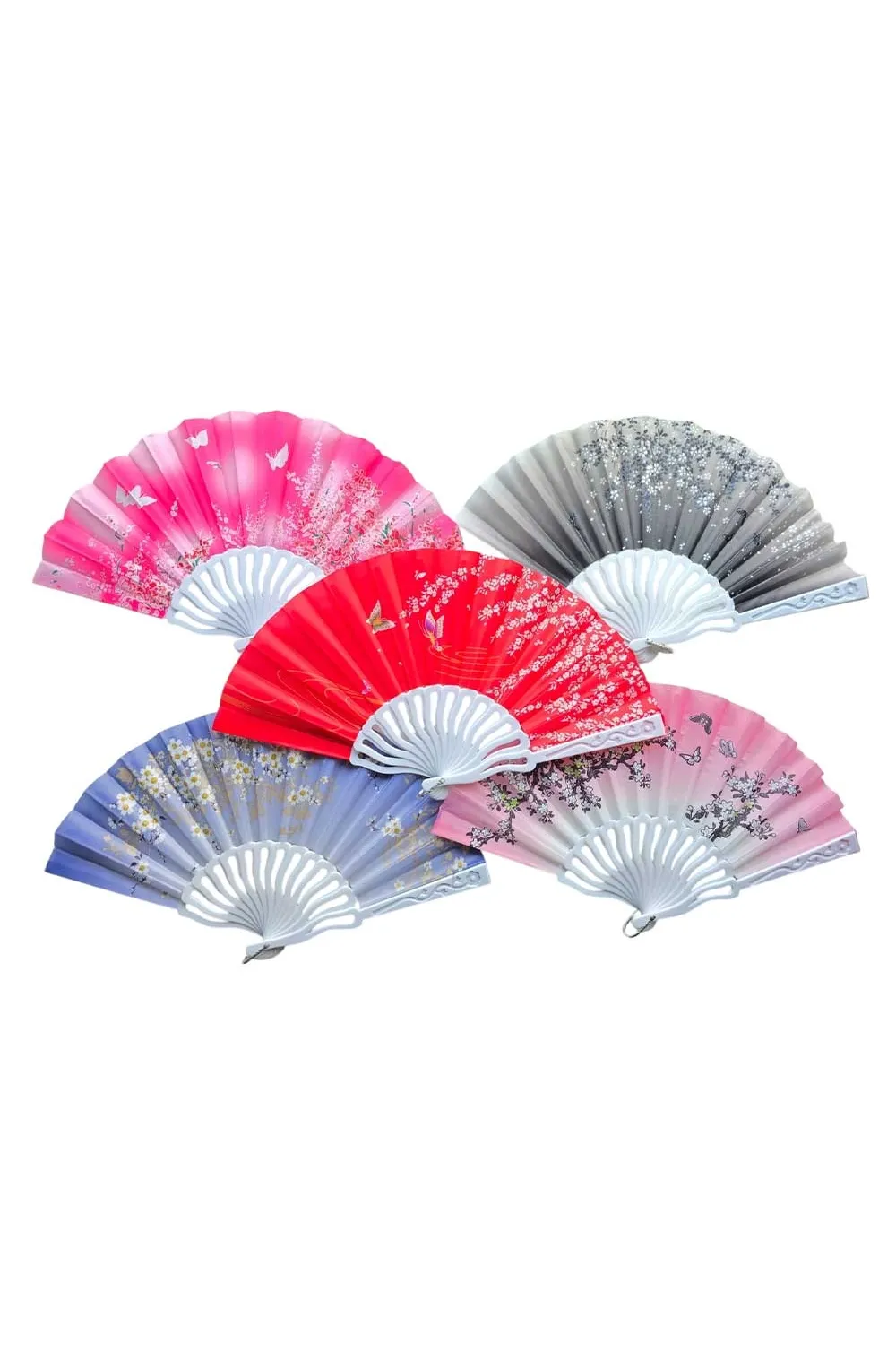 Plastik Kumaş Yelpaze 12 li Karışık OB-049