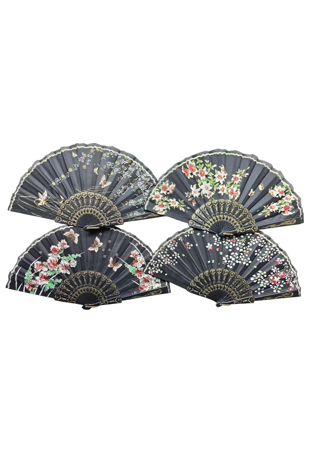 Plastik Kumaş Yelpaze 12 li Karışık OB-052
