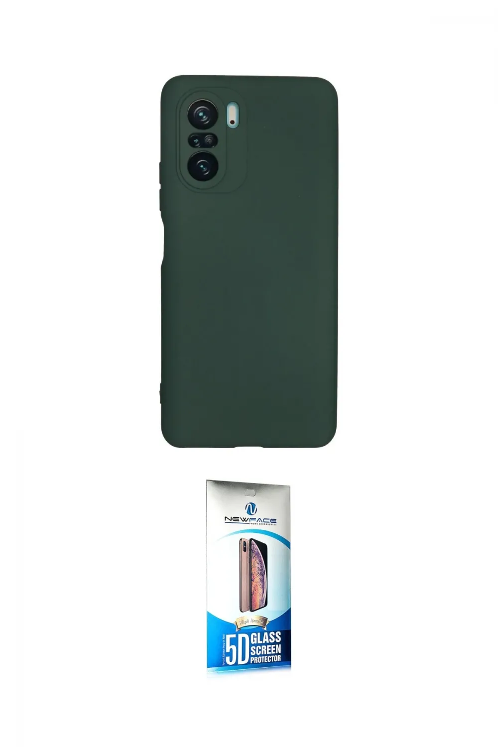ieg™ Poco F3 Kılıf Ahenk Serisi - Siyah 5D Eko Cam Ekran Koruyucu