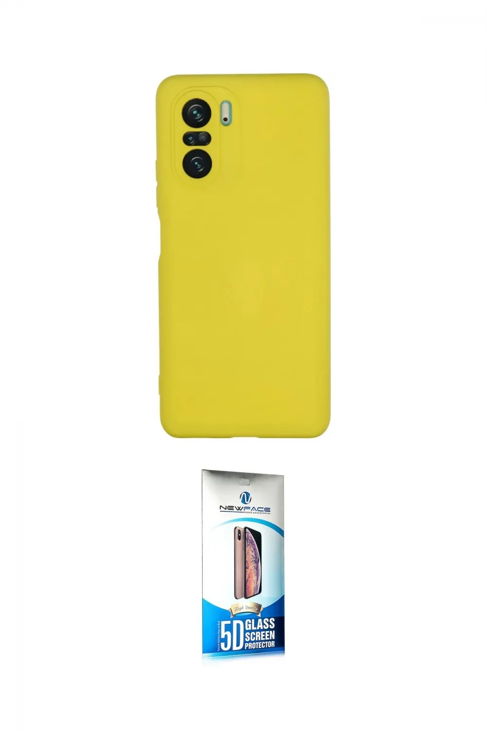 ieg™ Poco F3 Kılıf Ahenk Serisi - Siyah 5D Eko Cam Ekran Koruyucu