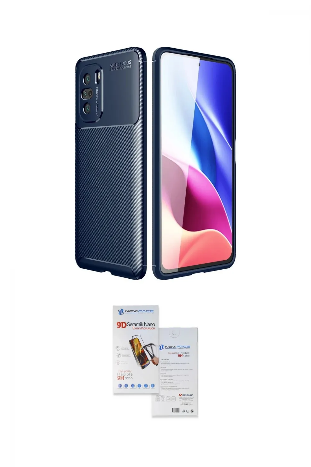 ieg™ Poco F3 Kılıf Eksen Form Prime - Siyah Seramik Nano Ekran Koruyucu