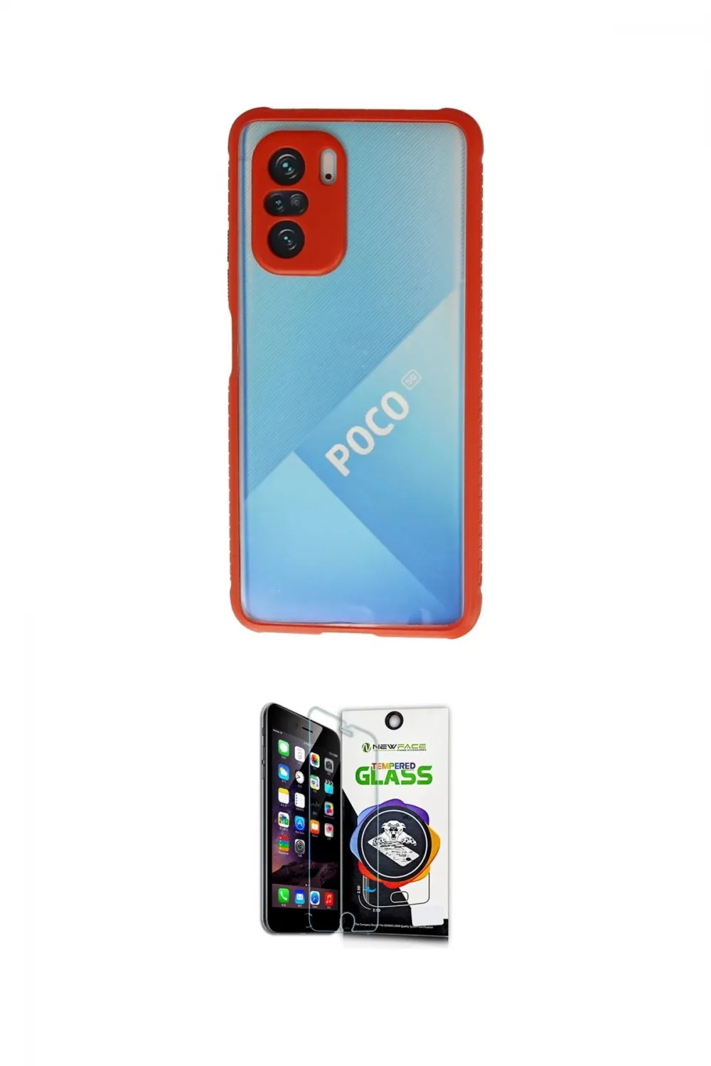 ieg™ Poco F3 Kılıf Nova Asil Özel Seri - Şeffaf Temperli Cam Ekran Koruyucu