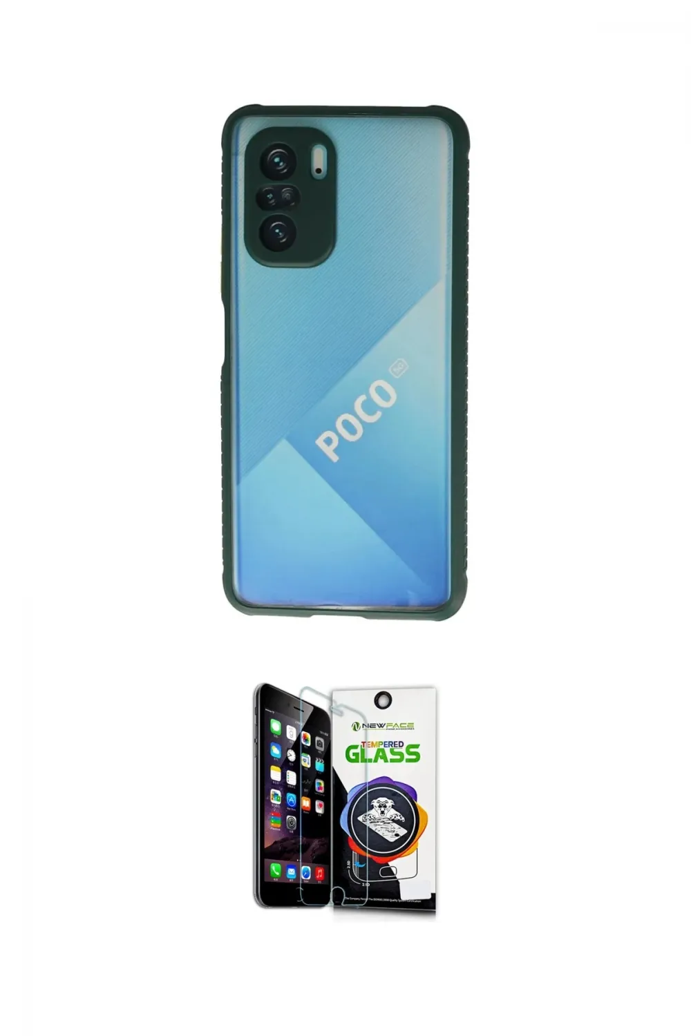 ieg™ Poco F3 Kılıf Nova Asil Özel Seri - Şeffaf Temperli Cam Ekran Koruyucu