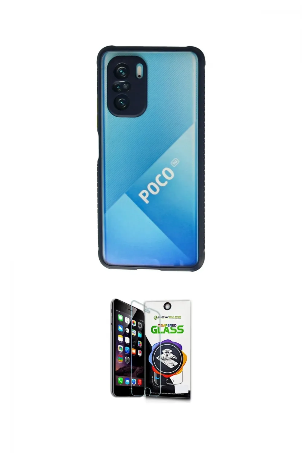 ieg™ Poco F3 Kılıf Nova Asil Özel Seri - Şeffaf Temperli Cam Ekran Koruyucu