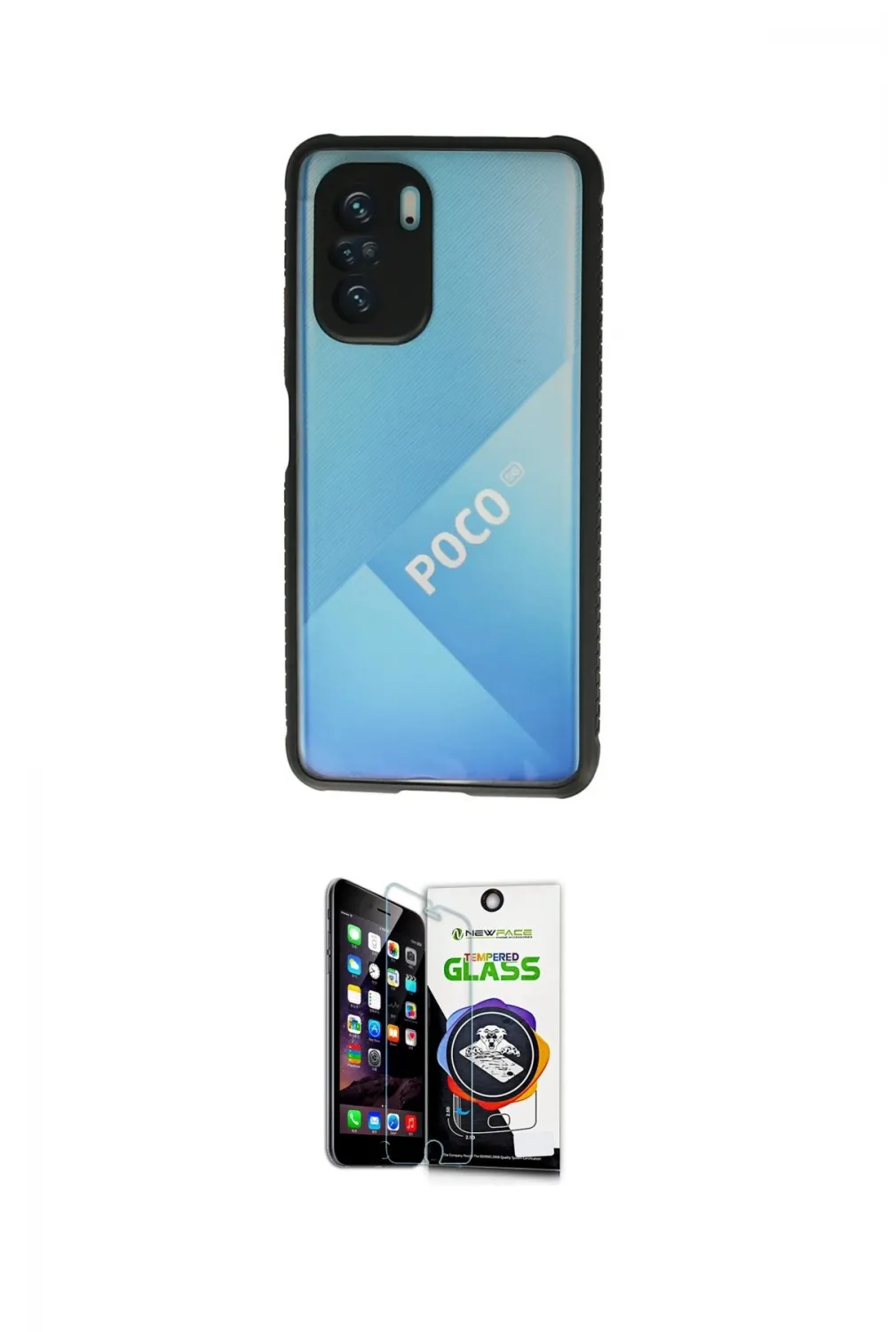 ieg™ Poco F3 Kılıf Nova Asil Özel Seri - Şeffaf Temperli Cam Ekran Koruyucu