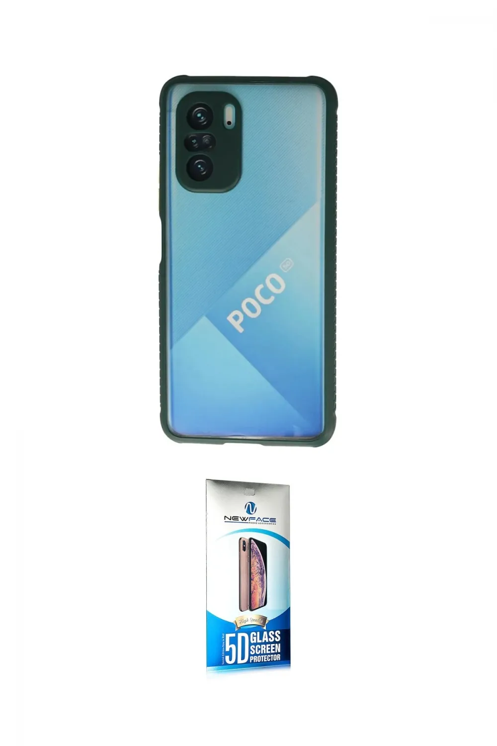 ieg™ Poco F3 Kılıf Nova Asil Özel Seri - Siyah 5D Eko Cam Ekran Koruyucu