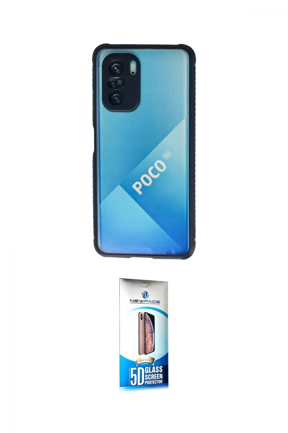 ieg™ Poco F3 Kılıf Nova Asil Özel Seri - Siyah 5D Eko Cam Ekran Koruyucu