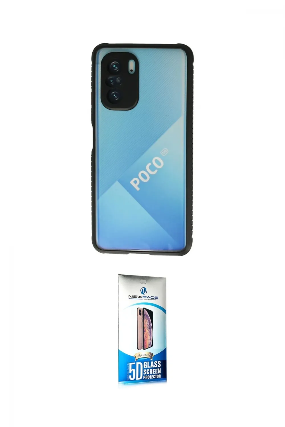 ieg™ Poco F3 Kılıf Nova Asil Özel Seri - Siyah 5D Eko Cam Ekran Koruyucu