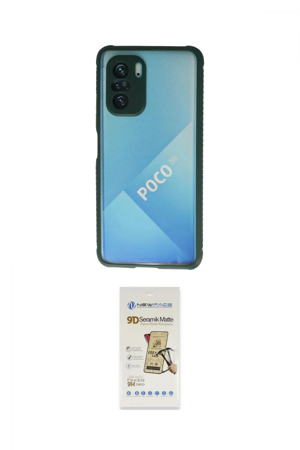 ieg™ Poco F3 Kılıf Nova Asil Özel Seri - Siyah Mat Seramik Nano Ekran Koruyucu