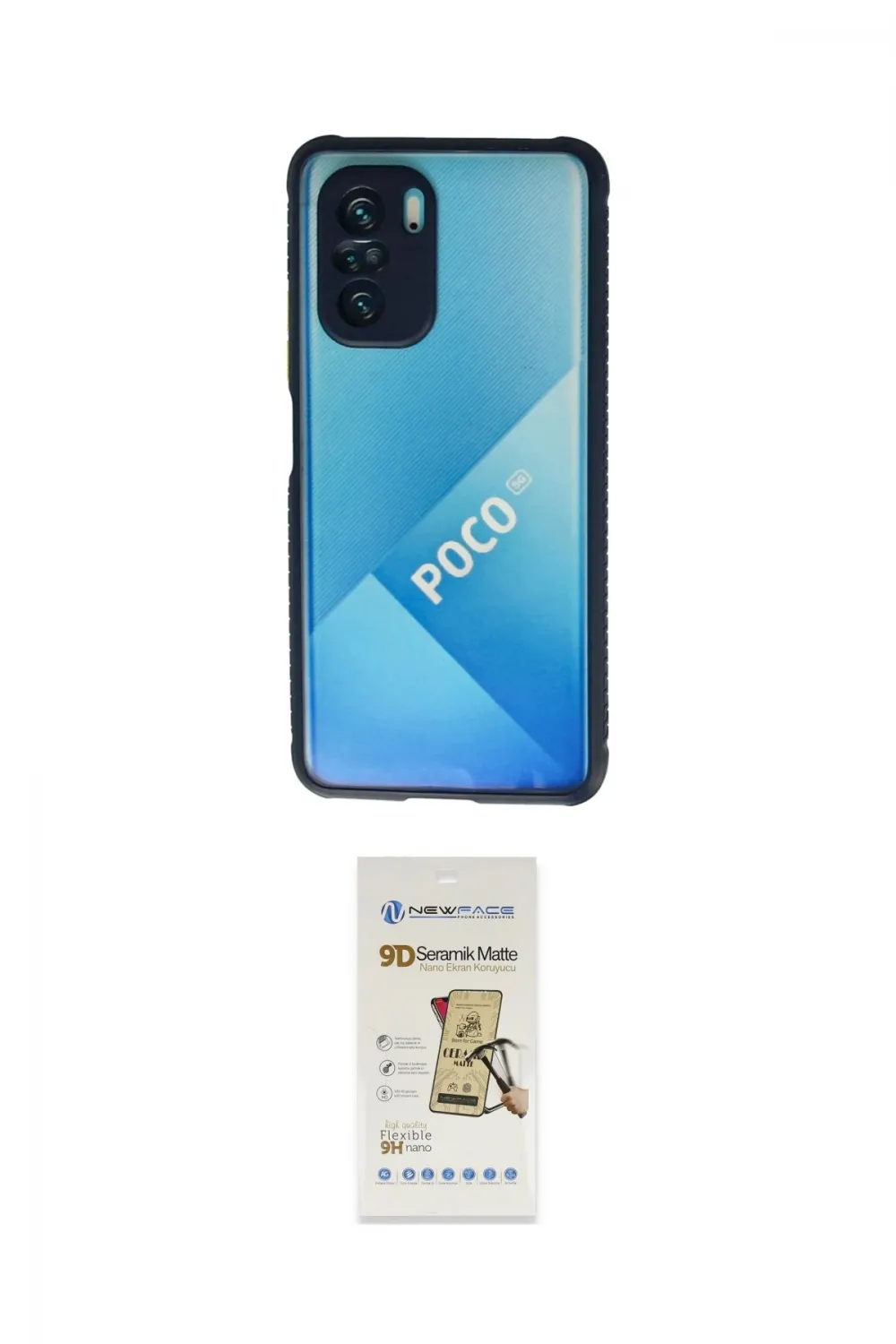 ieg™ Poco F3 Kılıf Nova Asil Özel Seri - Siyah Mat Seramik Nano Ekran Koruyucu
