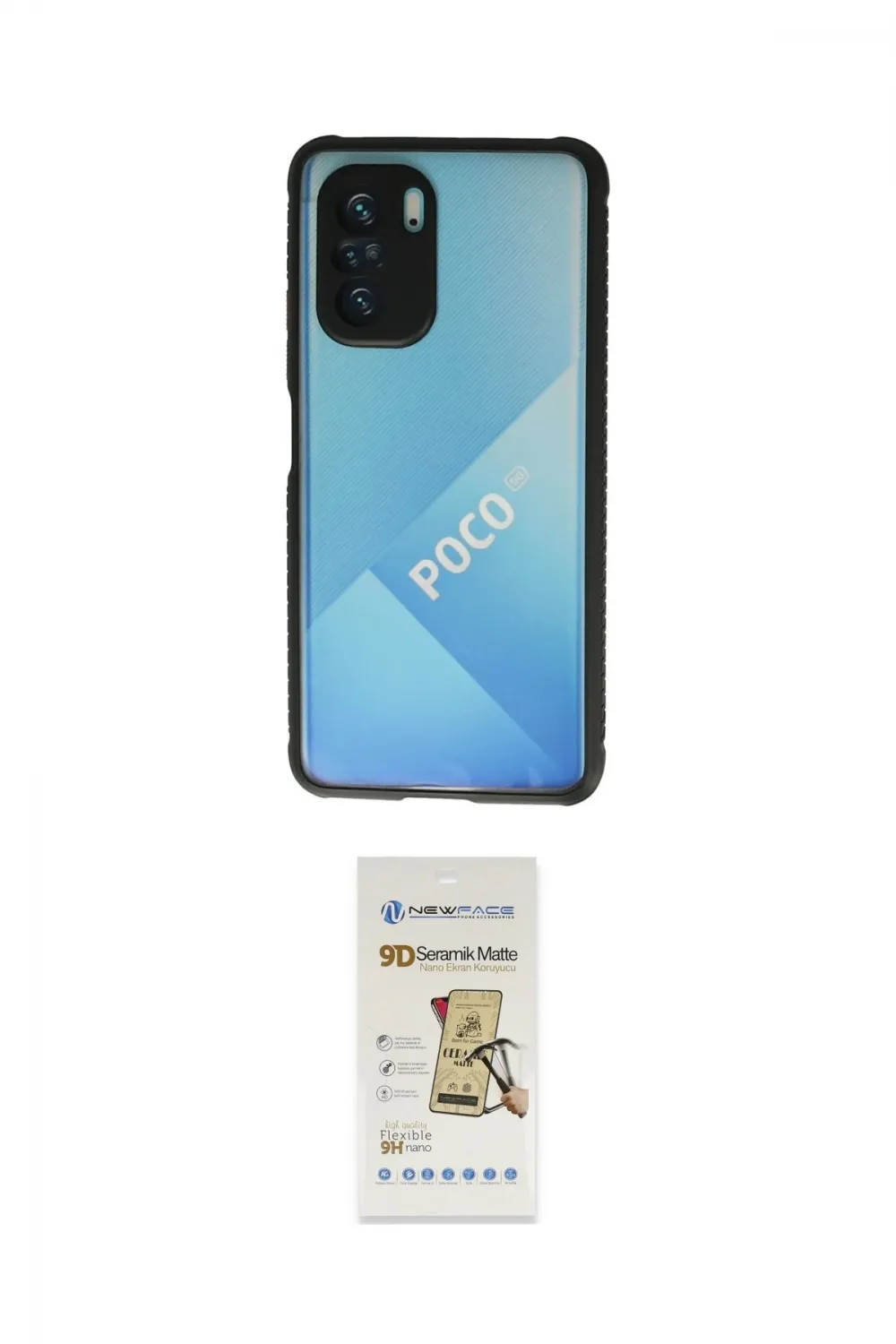 ieg™ Poco F3 Kılıf Nova Asil Özel Seri - Siyah Mat Seramik Nano Ekran Koruyucu