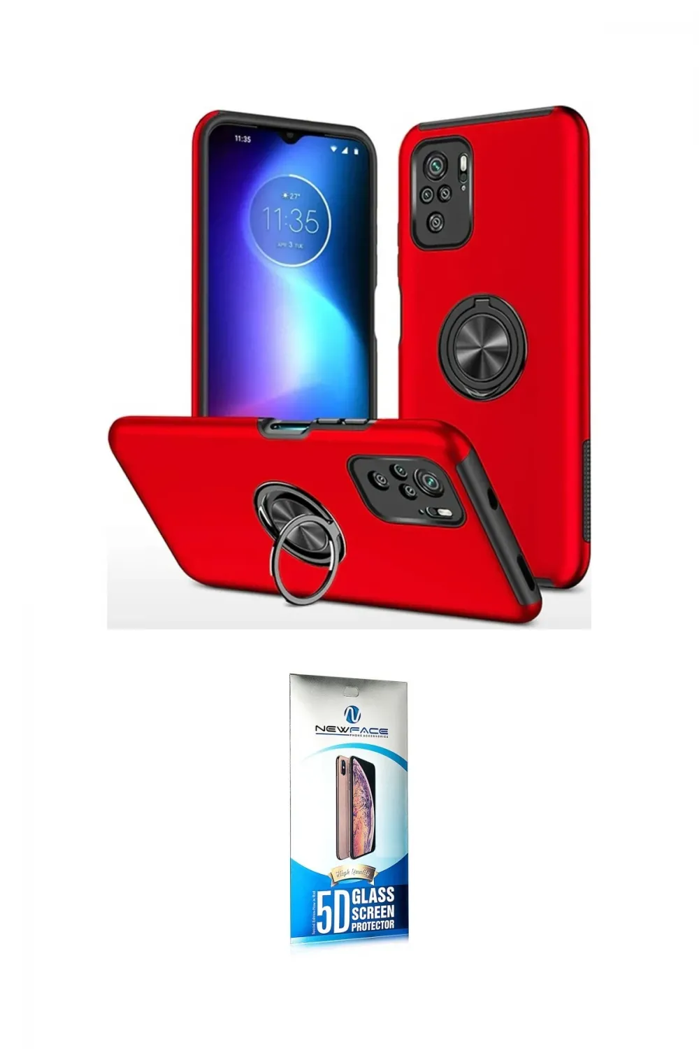 ieg™ Poco F3 Kılıf Odak Form Prime - Siyah 5D Eko Cam Ekran Koruyucu