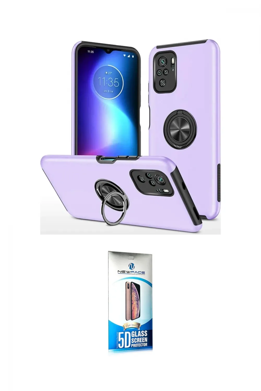 ieg™ Poco F3 Kılıf Odak Form Prime - Siyah 5D Eko Cam Ekran Koruyucu