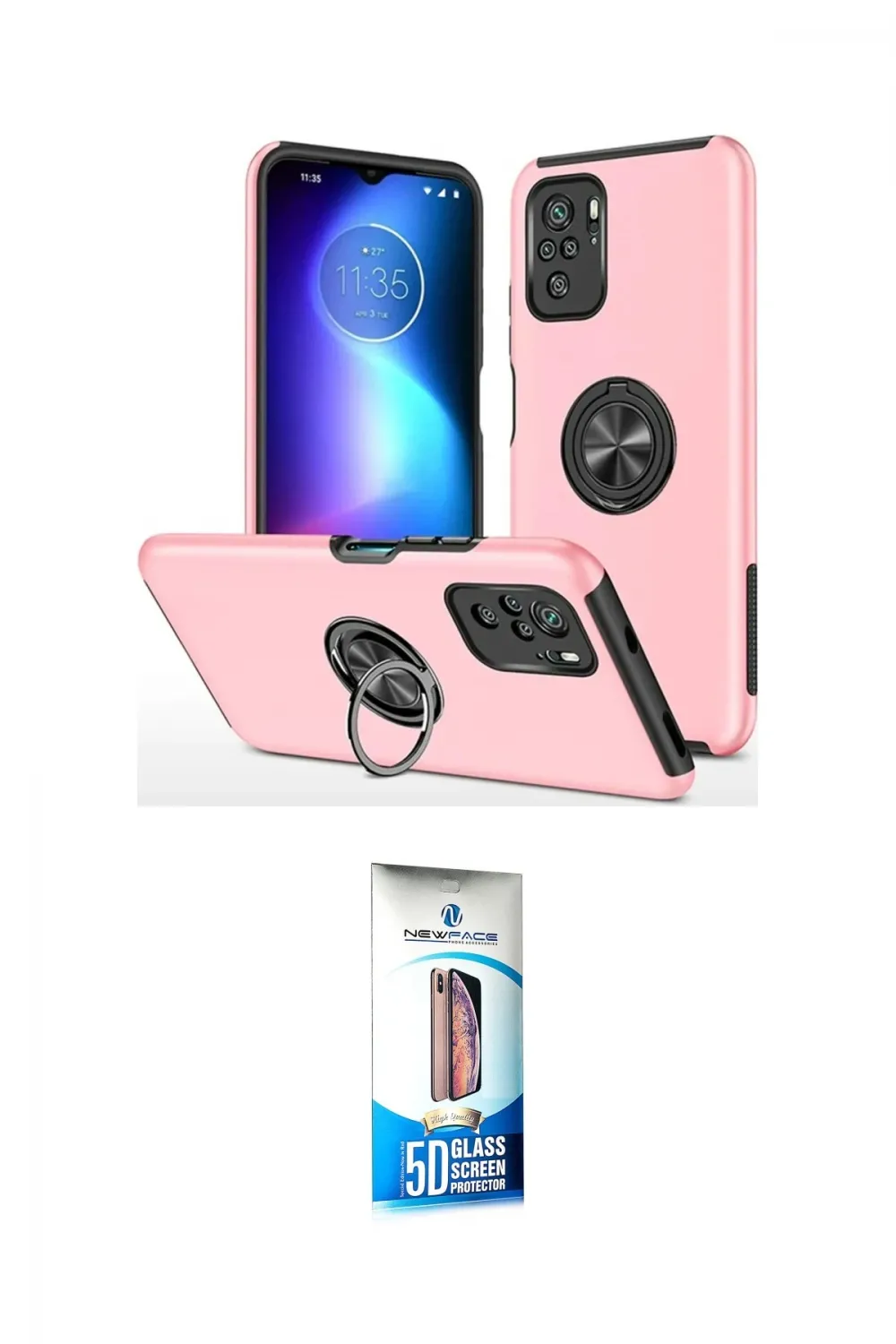 ieg™ Poco F3 Kılıf Odak Form Prime - Siyah 5D Eko Cam Ekran Koruyucu