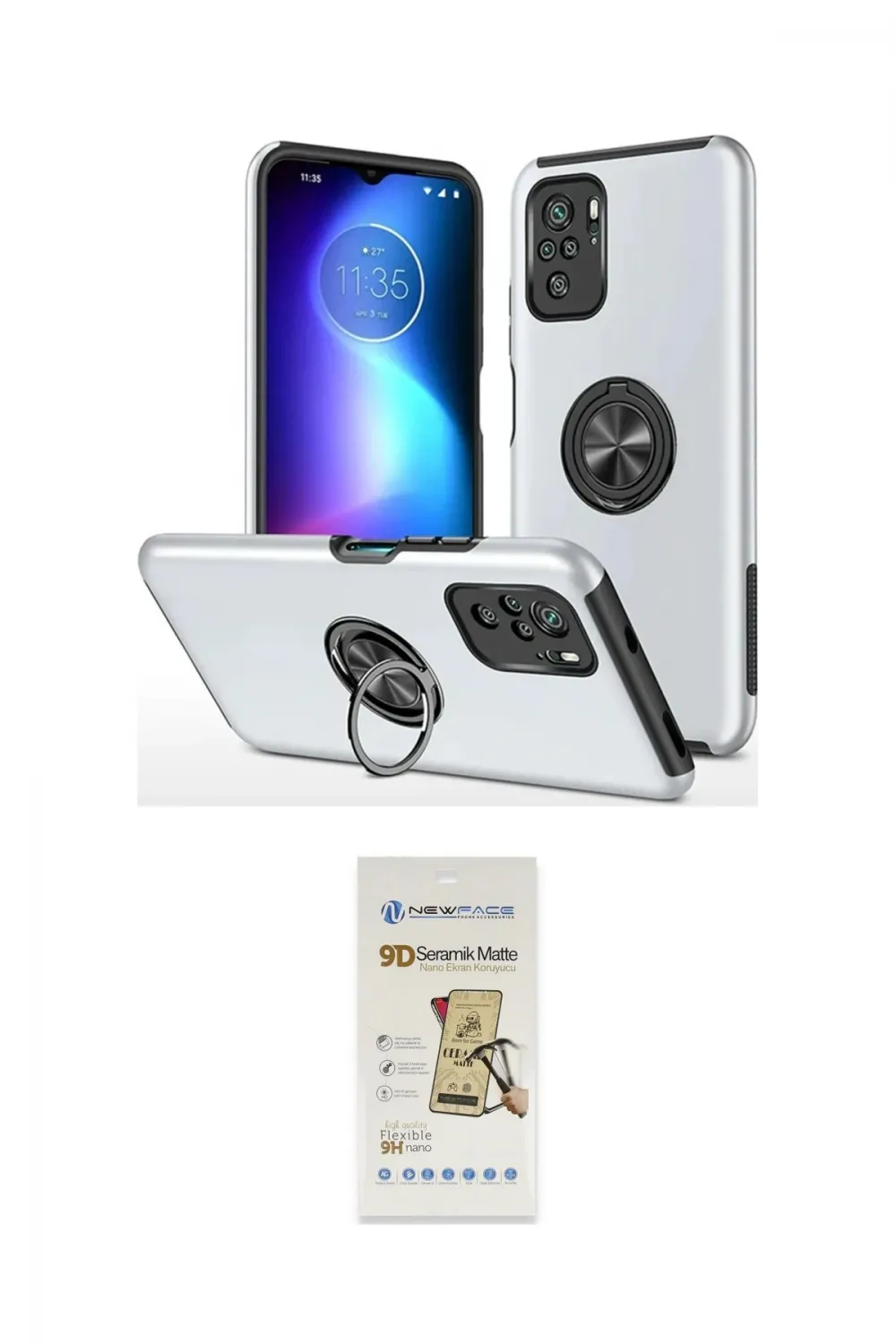 ieg™ Poco F3 Kılıf Odak Form Prime - Siyah Mat Seramik Nano Ekran Koruyucu