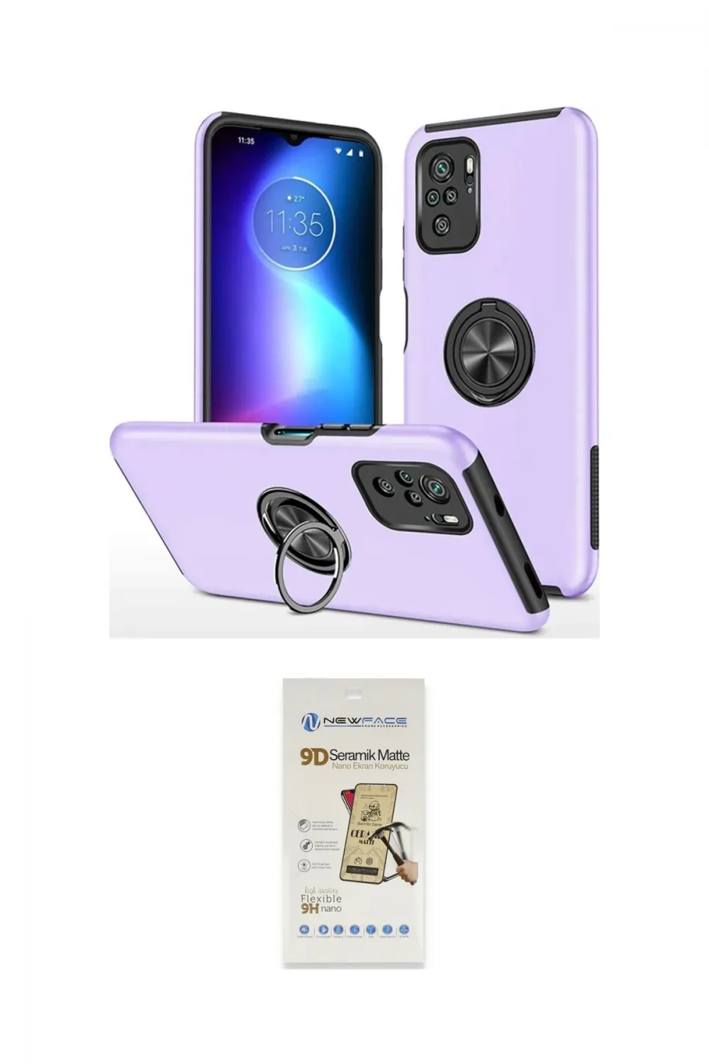 ieg™ Poco F3 Kılıf Odak Form Prime - Siyah Mat Seramik Nano Ekran Koruyucu