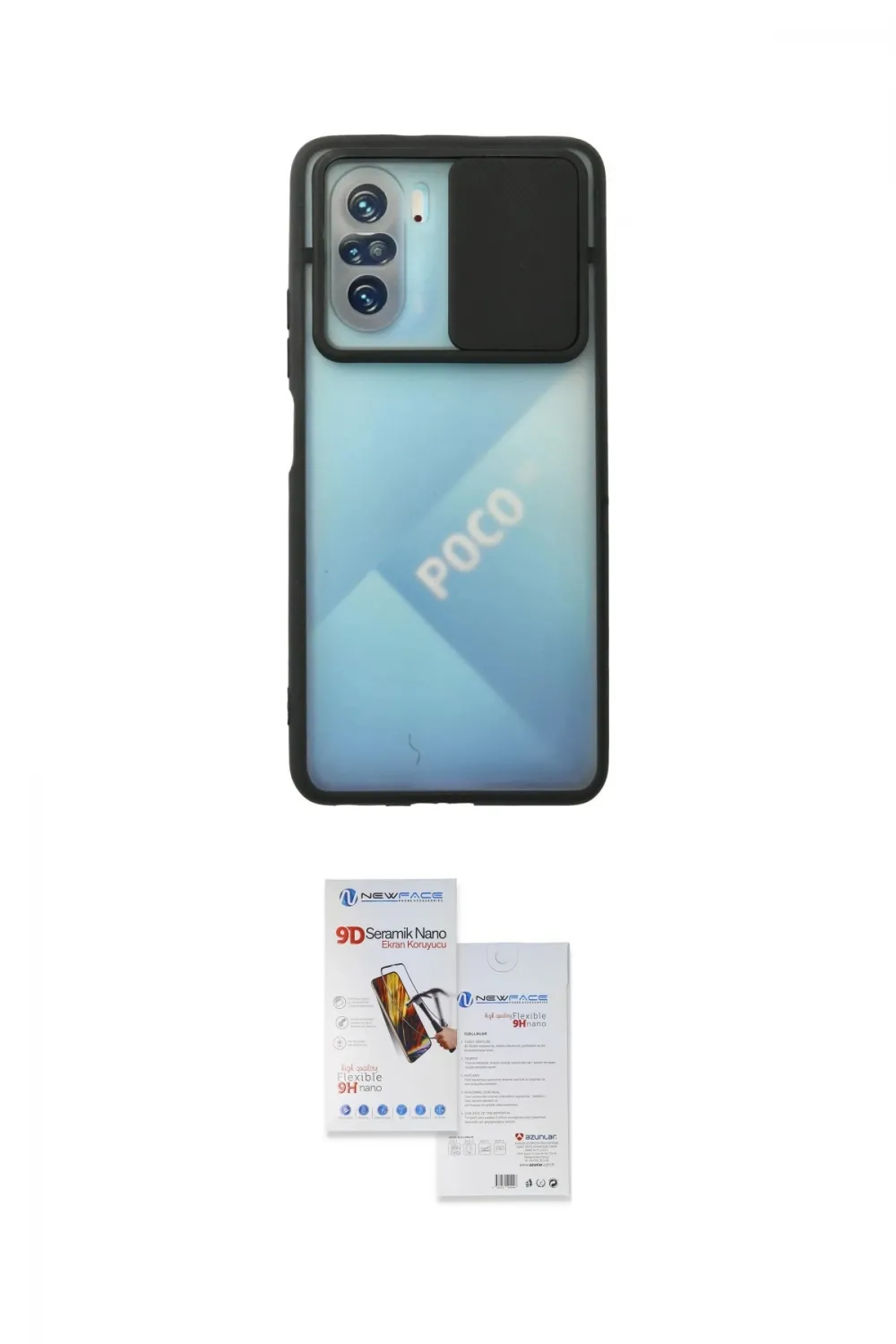 ieg™ Poco F3 Kılıf Vadi Çizgi - Siyah Seramik Nano Ekran Koruyucu