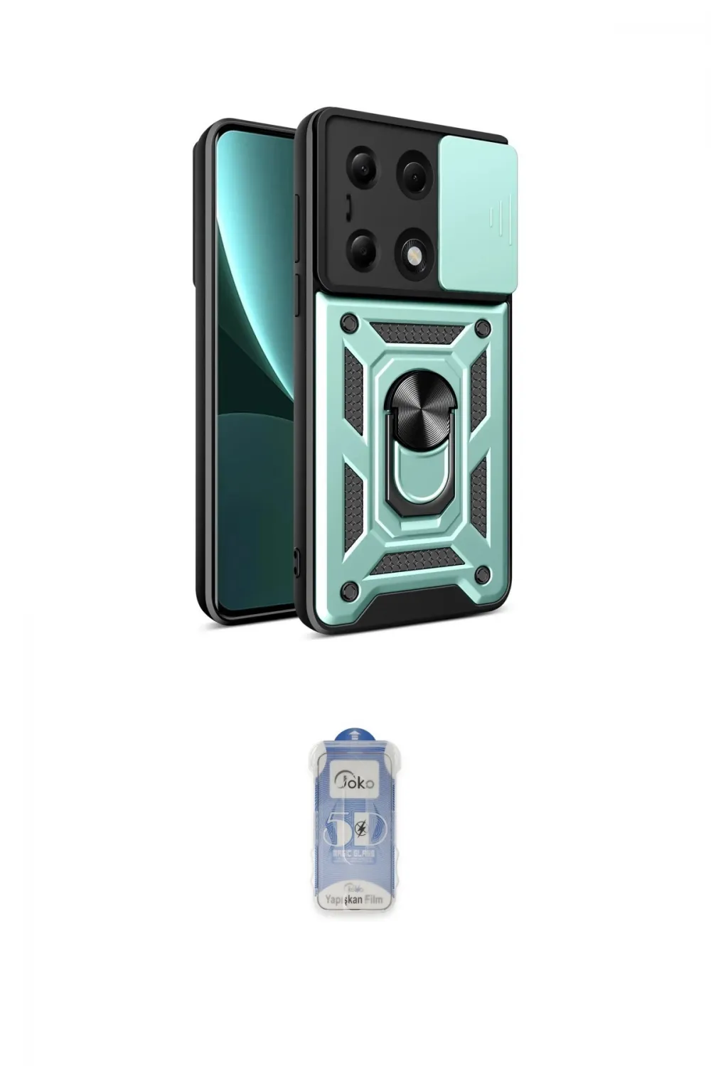 ieg™ Poco M6 Pro 4G Kılıf Ahenk Klasik - Siyah Joko Magic 5D Cam