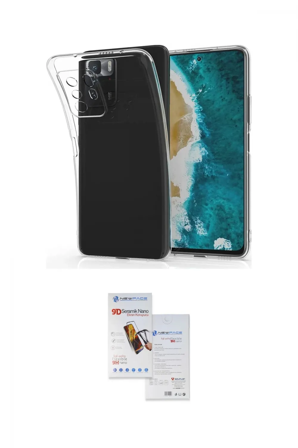 ieg™ Poco X3 GT Kılıf Zirve Doku - Siyah Seramik Nano Ekran Koruyucu