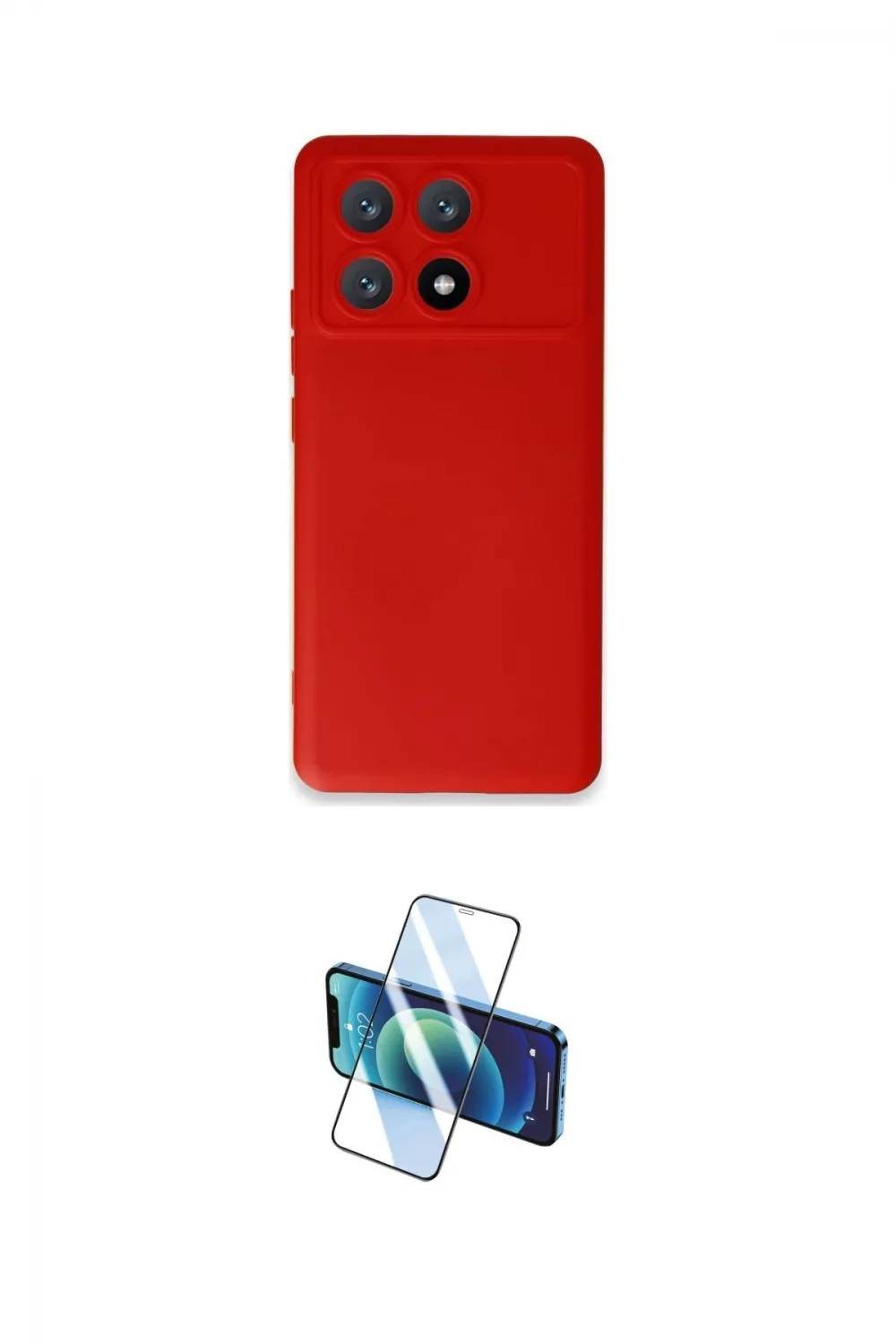 ieg™ Poco X6 Pro Kılıf Ahenk Serisi - Siyah 3D Antistatik Seramik Nano Ekran Koruyucu