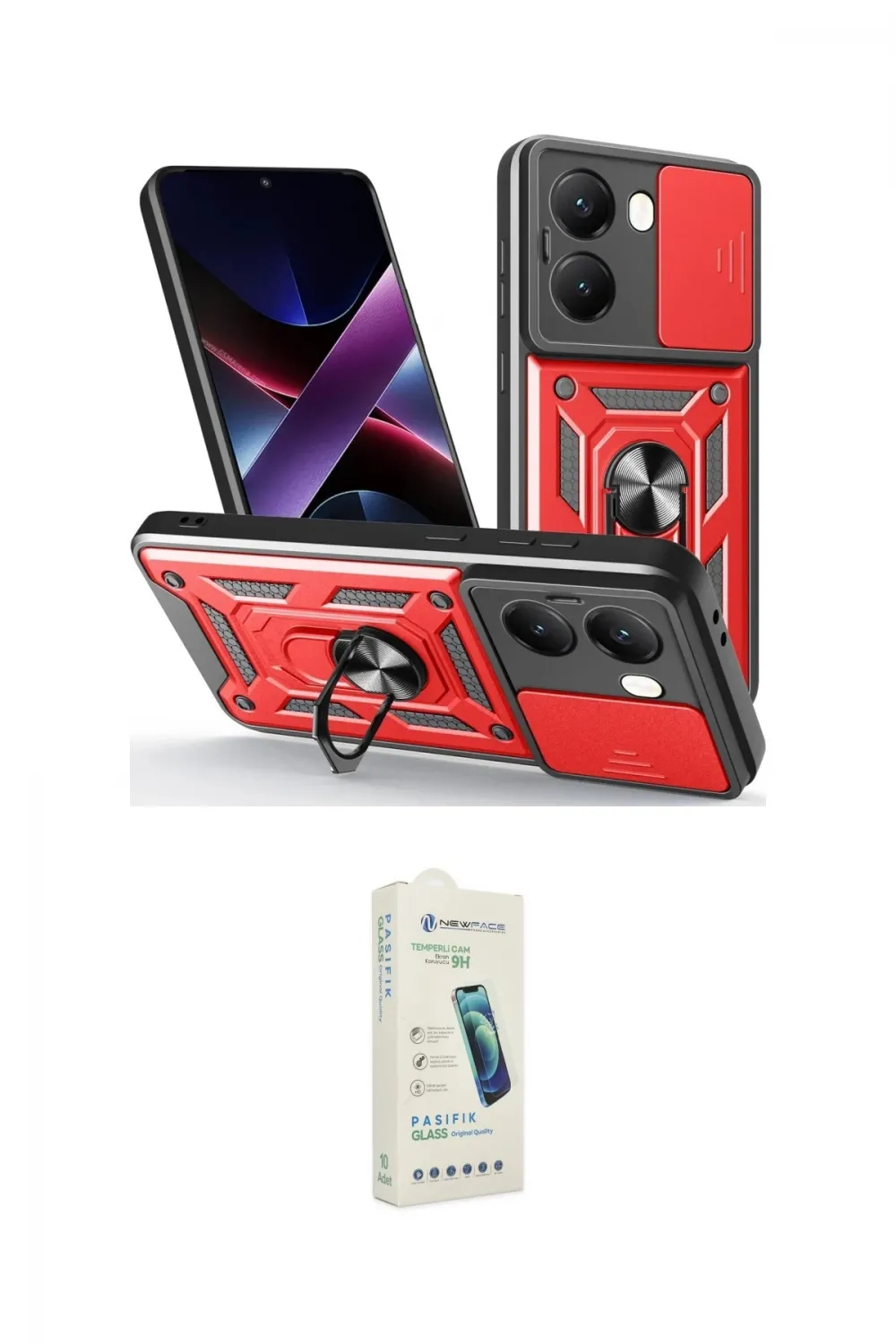 ieg™ Poco X7 Pro Kılıf Ahenk Klasik - Şeffaf Pasifik Cam Ekran Koruyucu