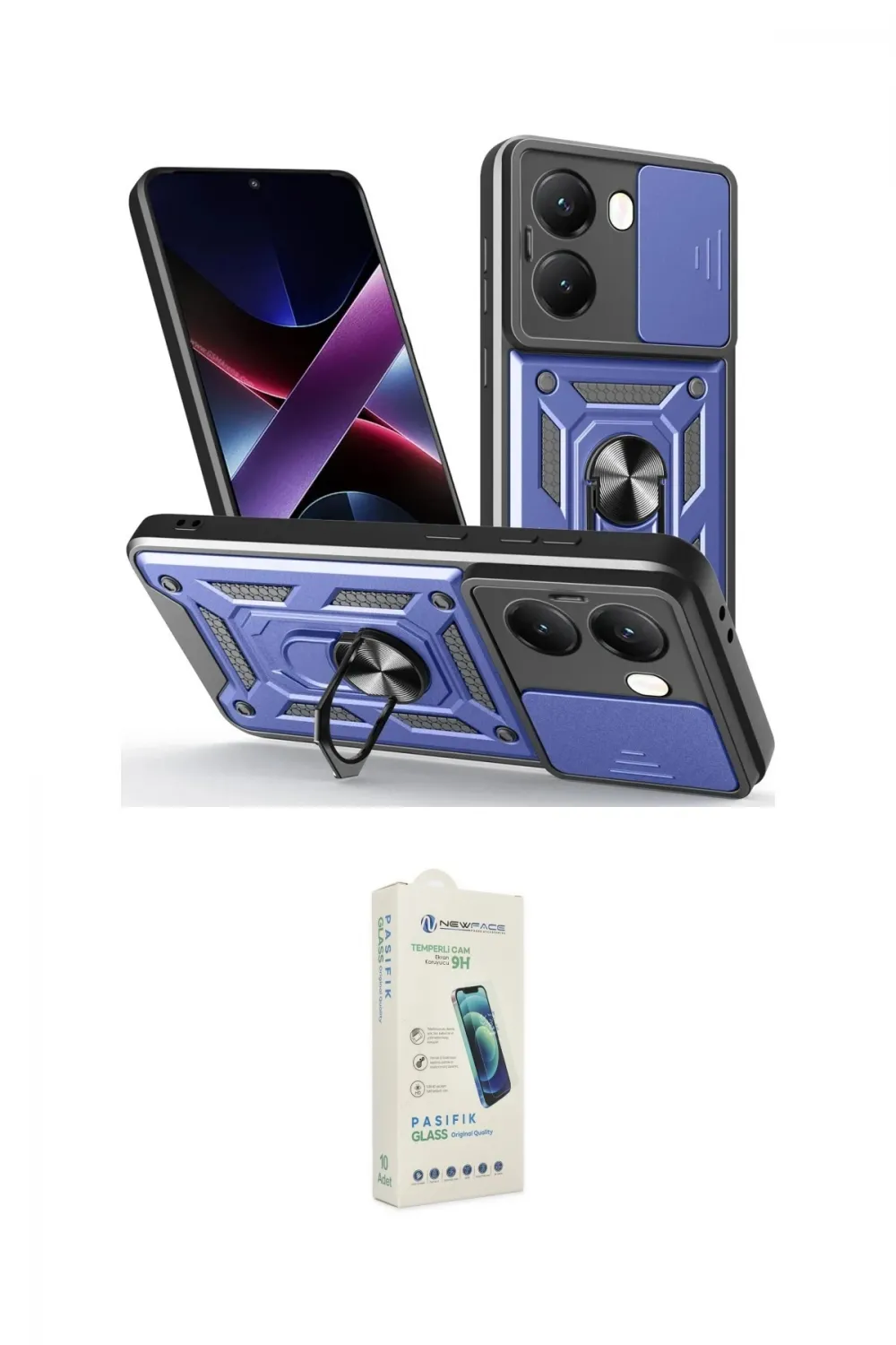 ieg™ Poco X7 Pro Kılıf Ahenk Klasik - Şeffaf Pasifik Cam Ekran Koruyucu