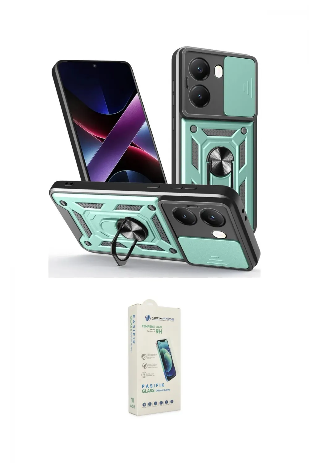 ieg™ Poco X7 Pro Kılıf Ahenk Klasik - Şeffaf Pasifik Cam Ekran Koruyucu