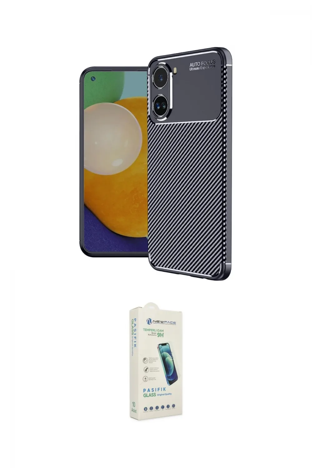 ieg™ Poco X7 Pro Kılıf Eksen Form Prime - Şeffaf Pasifik Cam Ekran Koruyucu