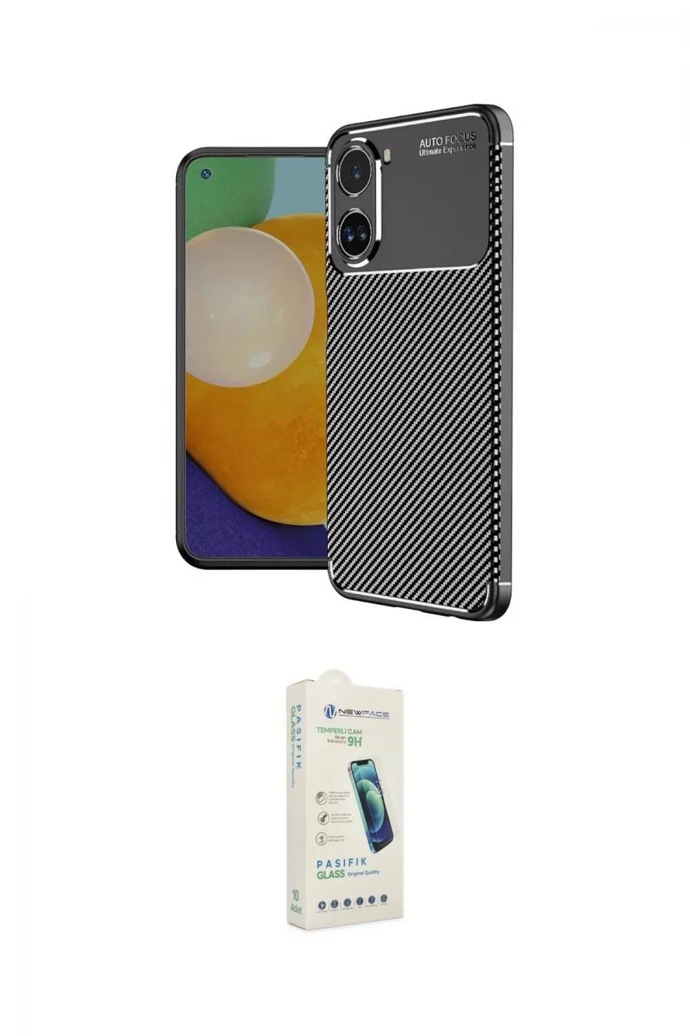 ieg™ Poco X7 Pro Kılıf Eksen Form Prime - Şeffaf Pasifik Cam Ekran Koruyucu