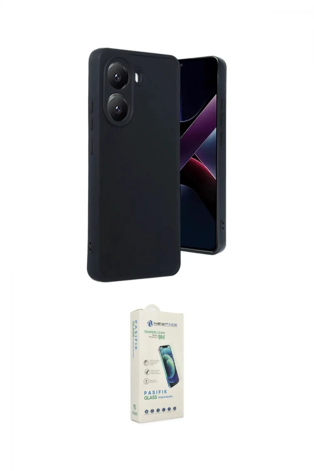 ieg™ Poco X7 Pro Kılıf Kıvılcım Işık Serisi - Şeffaf Pasifik Cam Ekran Koruyucu