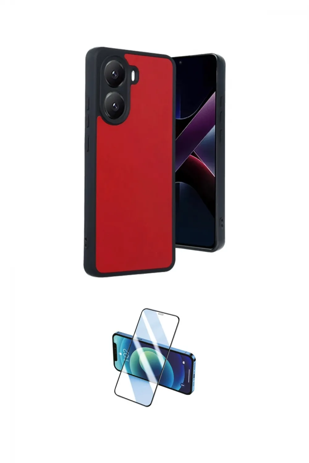 ieg™ Poco X7 Pro Kılıf Kıvılcım Işık Serisi - Siyah 3D Antistatik Cam Ekran Koruyucu