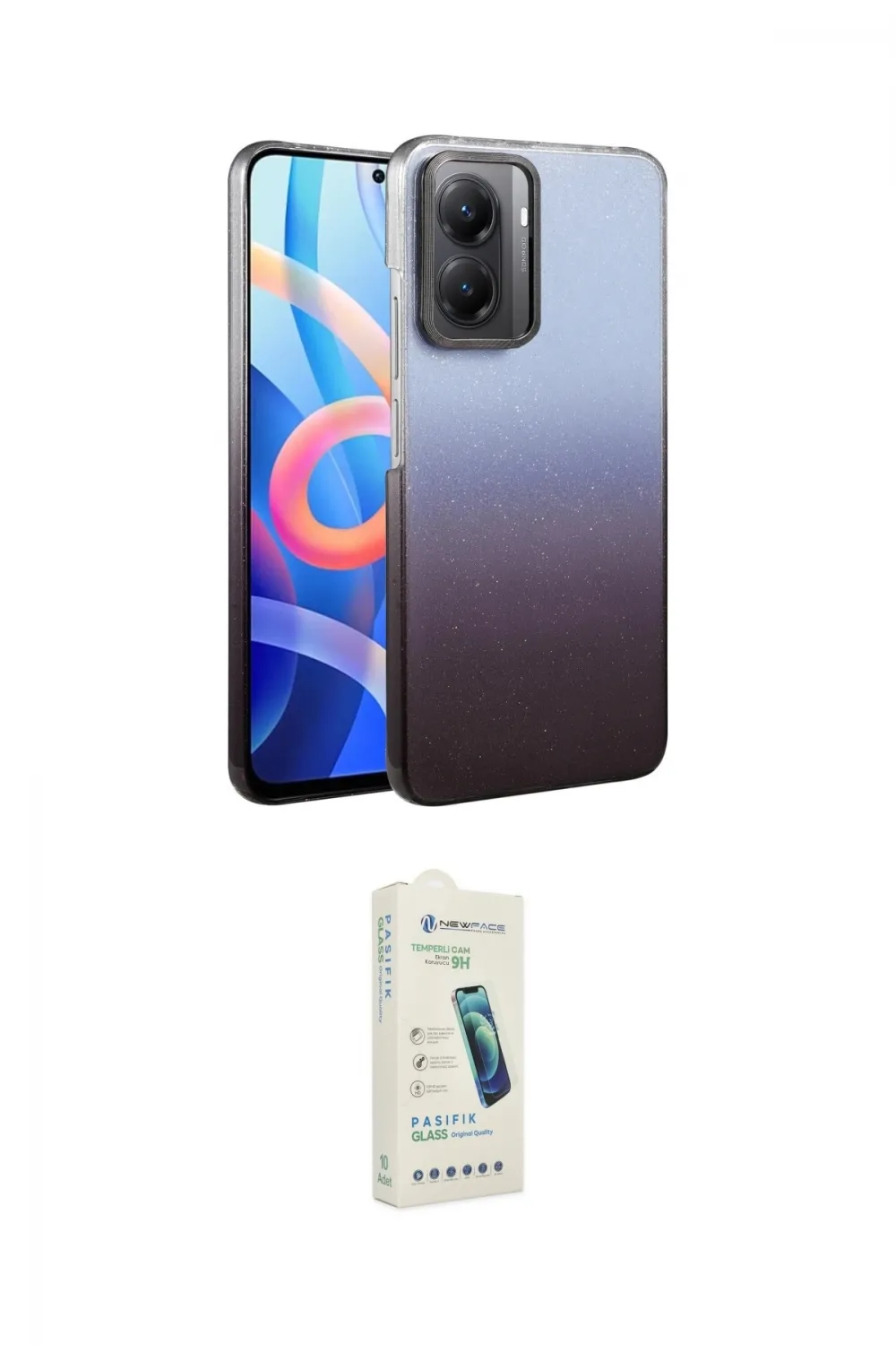 ieg™ Poco X7 Pro Kılıf Kıvılcım Minimal Özel Seri - Şeffaf Pasifik Cam Ekran Koruyucu