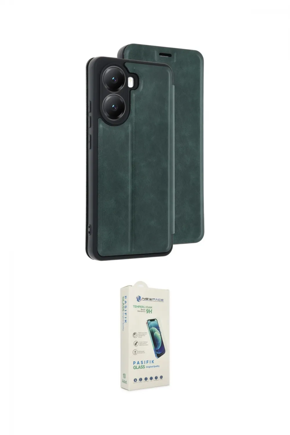 ieg™ Poco X7 Pro Kılıf Zirve Yansıma Serisi - Şeffaf Pasifik Cam Ekran Koruyucu