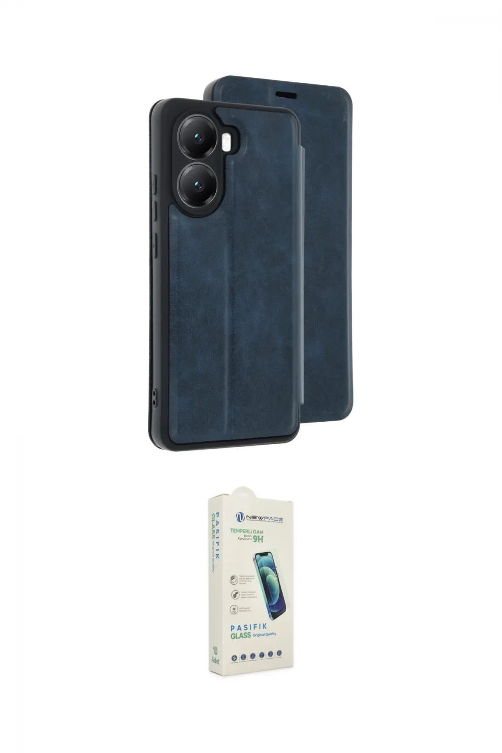 ieg™ Poco X7 Pro Kılıf Zirve Yansıma Serisi - Şeffaf Pasifik Cam Ekran Koruyucu