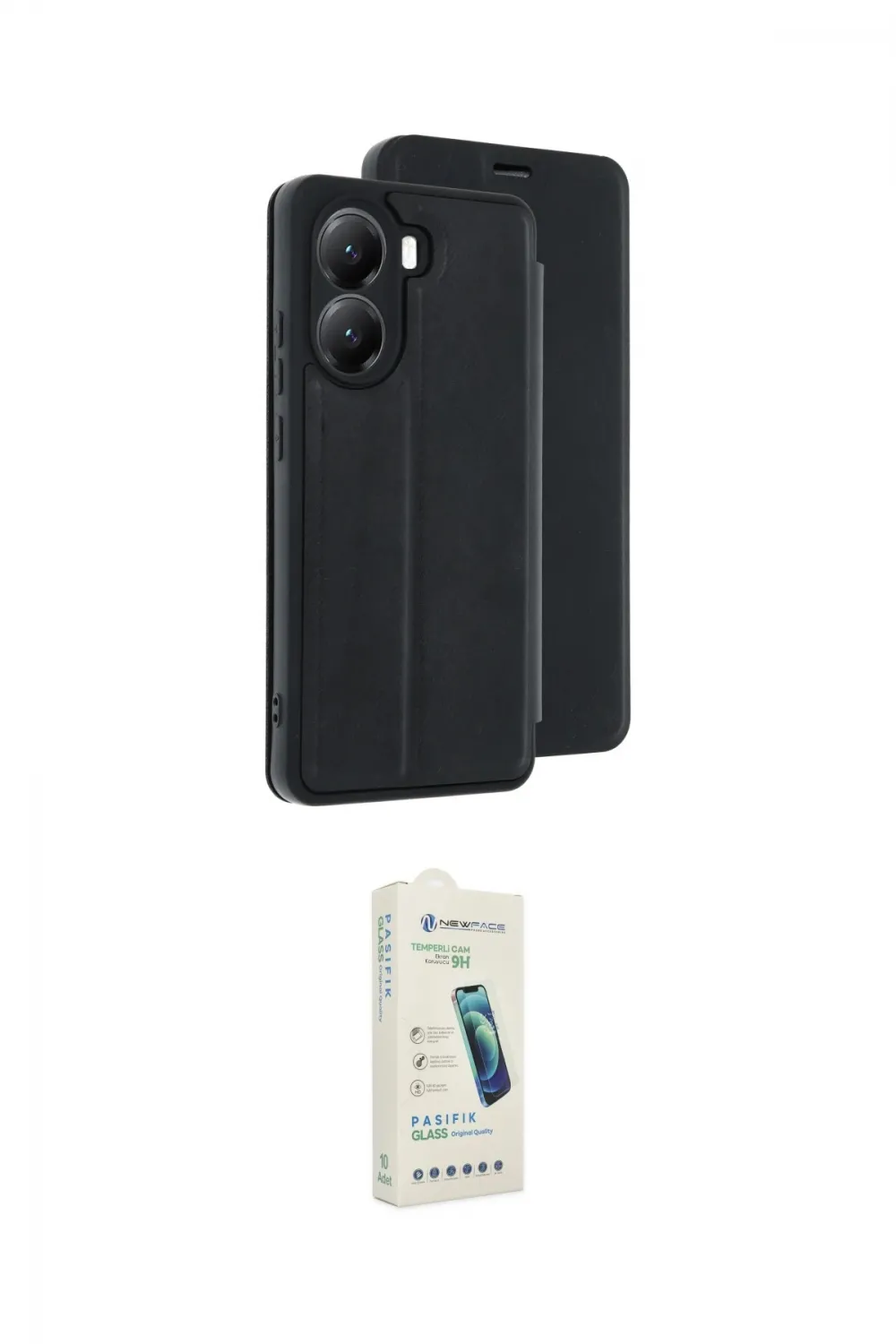 ieg™ Poco X7 Pro Kılıf Zirve Yansıma Serisi - Şeffaf Pasifik Cam Ekran Koruyucu