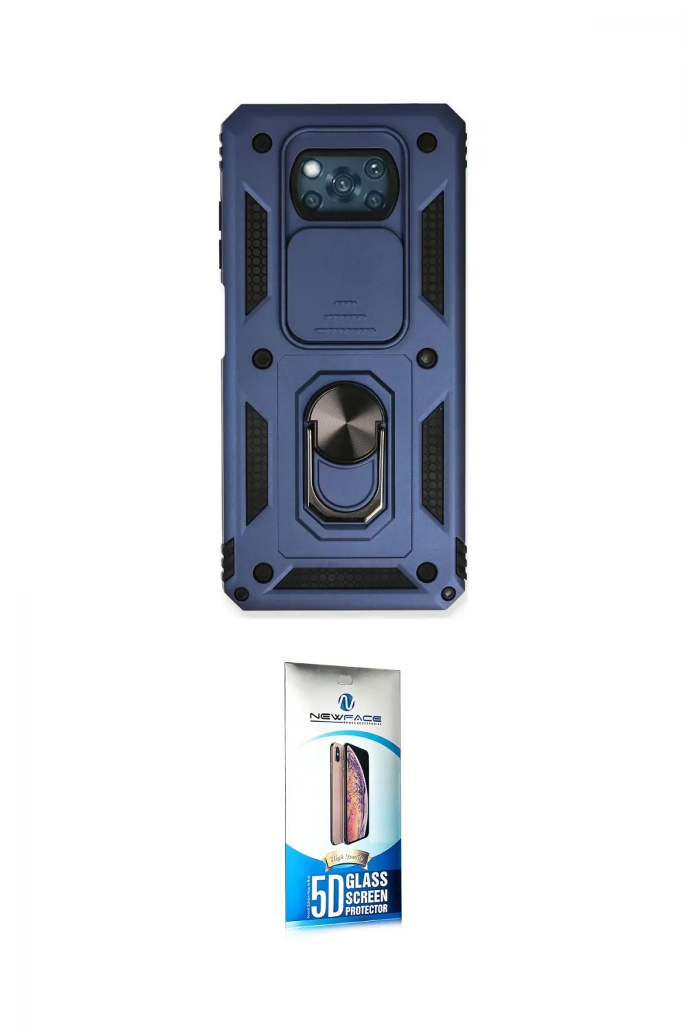 ieg™ Pocophone X3 Kılıf Ahenk Klasik - Siyah 5D Eko Cam Ekran Koruyucu