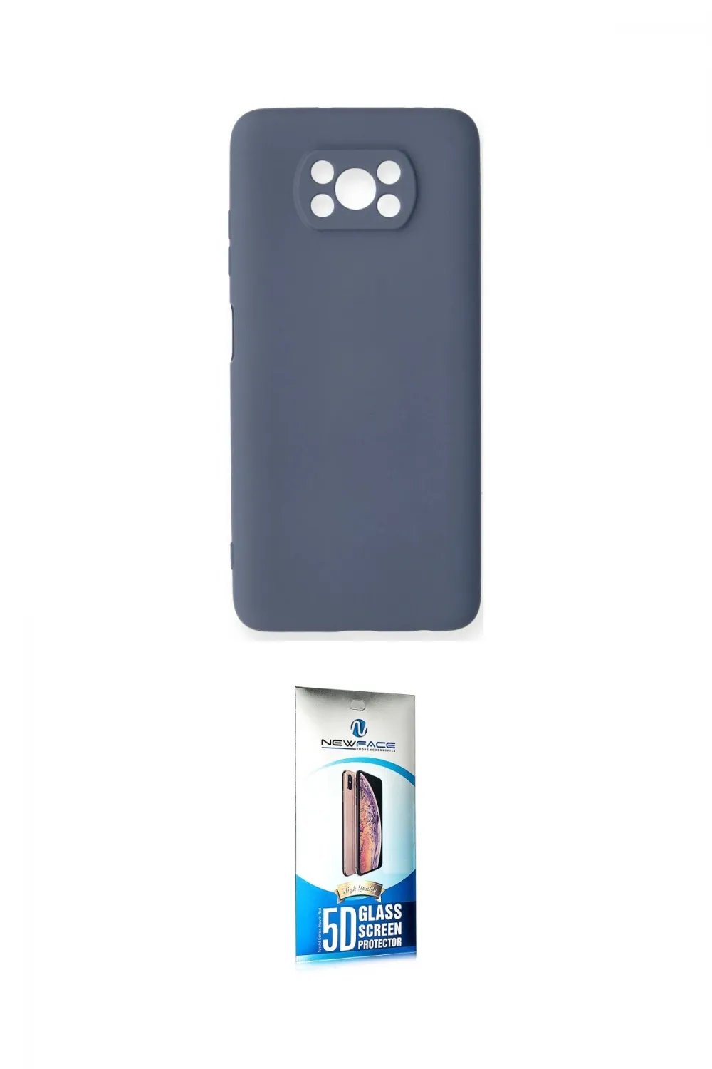 ieg™ Pocophone X3 Kılıf Ahenk Serisi - Siyah 5D Eko Cam Ekran Koruyucu