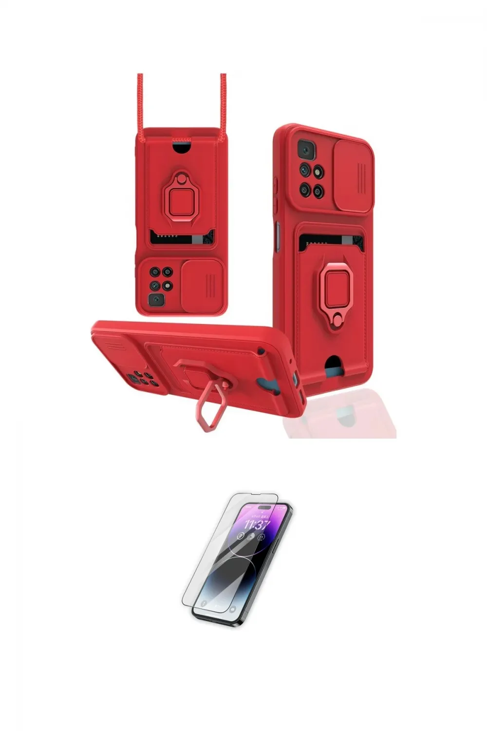 ieg™ Redmi 10 2022 Kılıf Vadi Form Prime - Şeffaf Pasifik Cam Ekran Koruyucu
