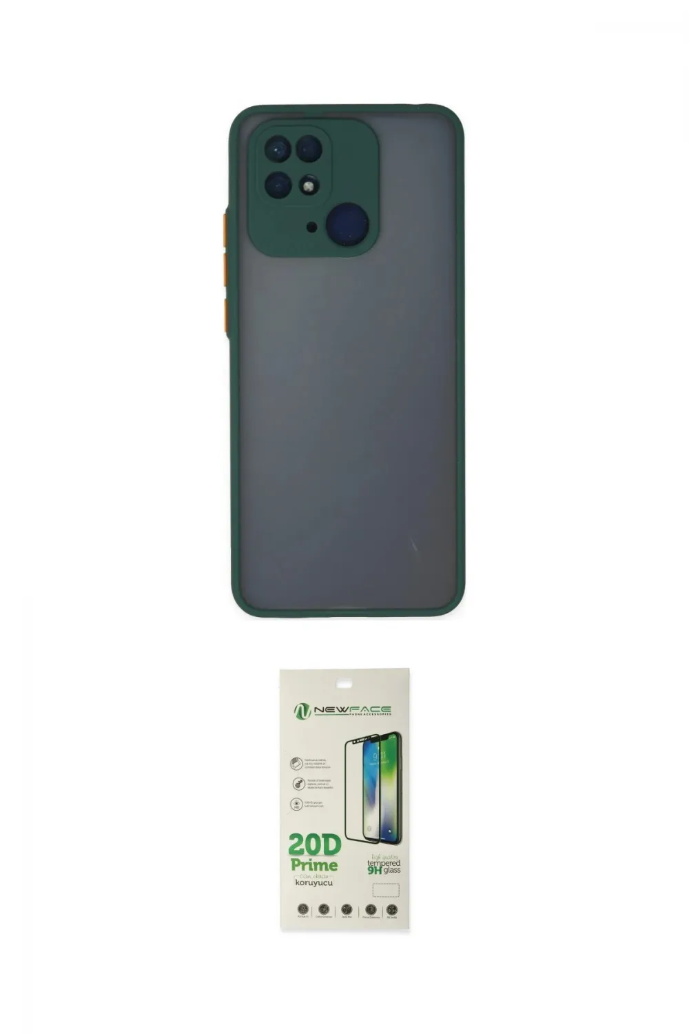 ieg™ Redmi 10C Kılıf Ahenk Çizgi Serisi - Siyah 20D Premium Cam Ekran Koruyucu