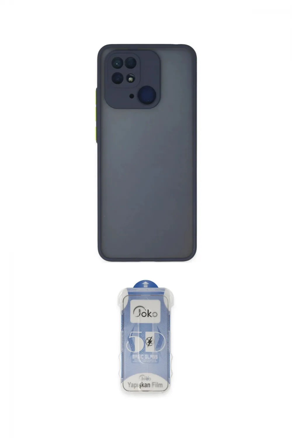 ieg™ Redmi 10C Kılıf Ahenk Çizgi Serisi - Siyah Joko Magic 5D Cam