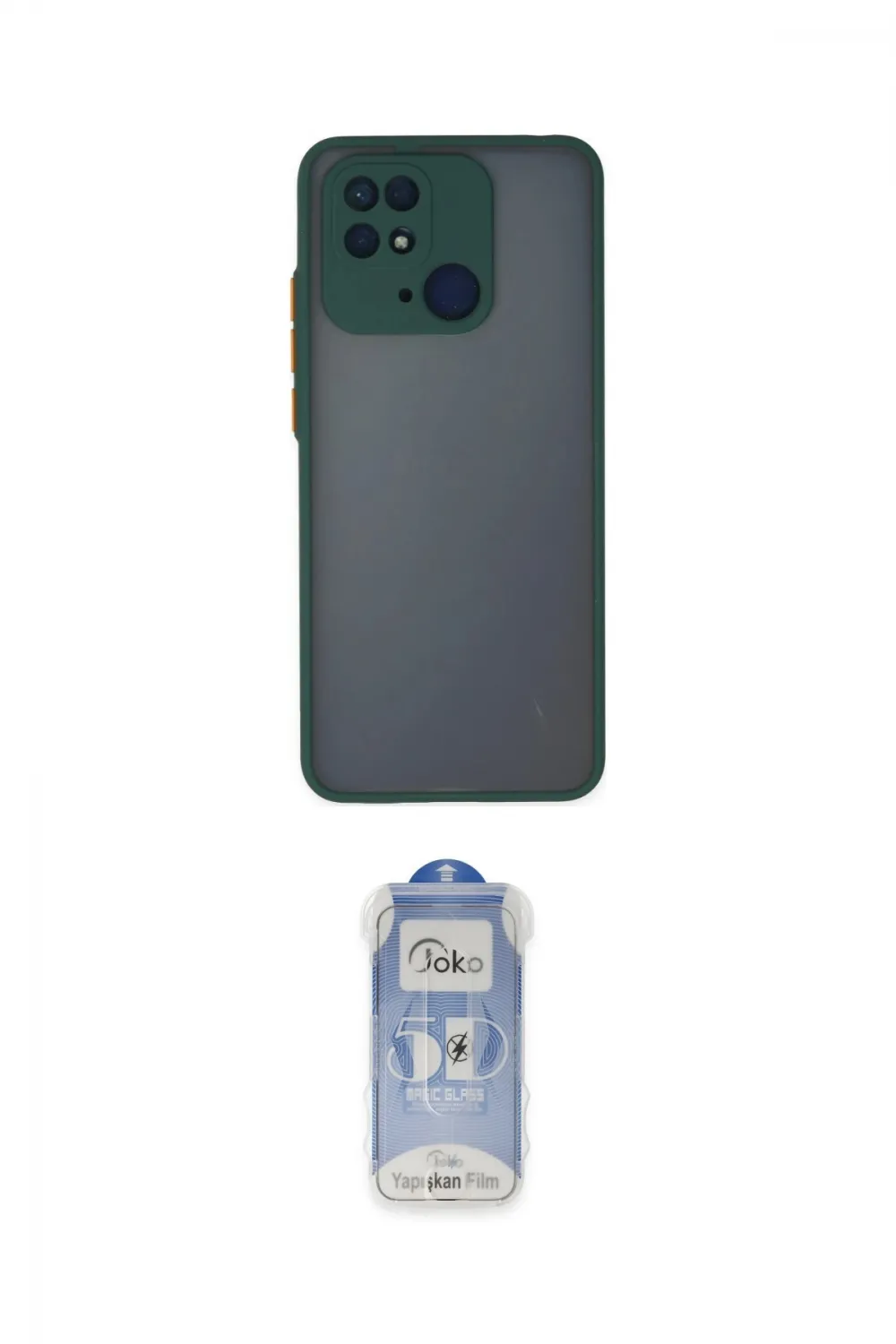 ieg™ Redmi 10C Kılıf Ahenk Çizgi Serisi - Siyah Joko Magic 5D Cam