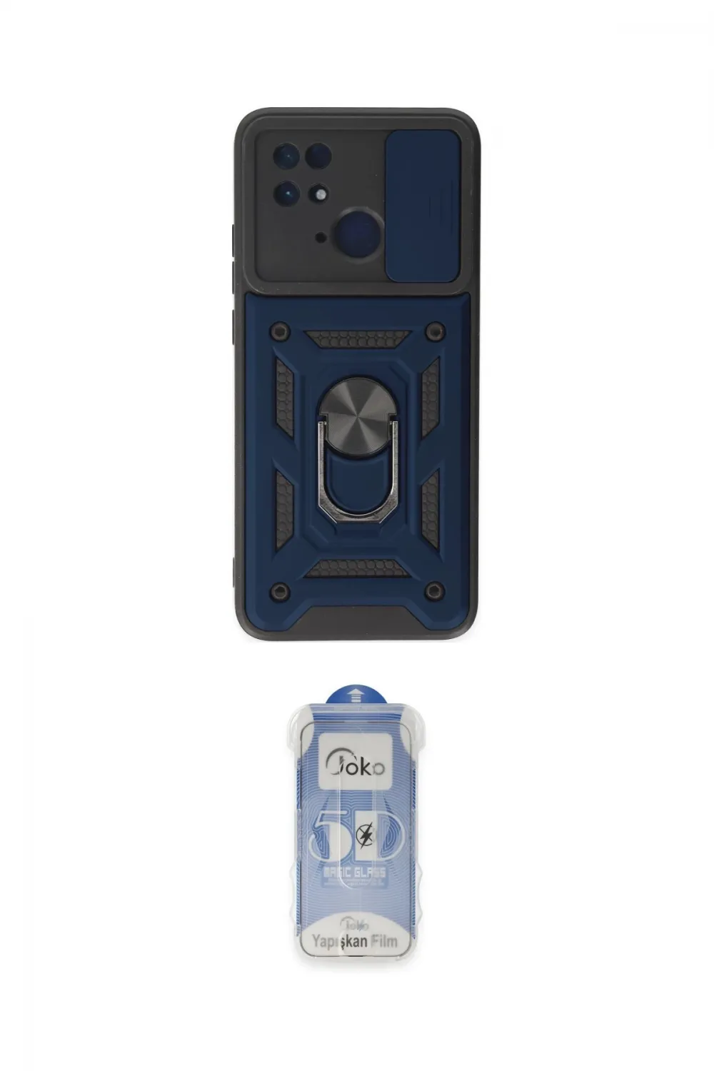 ieg™ Redmi 10C Kılıf Ahenk Klasik - Siyah Joko Magic 5D Cam