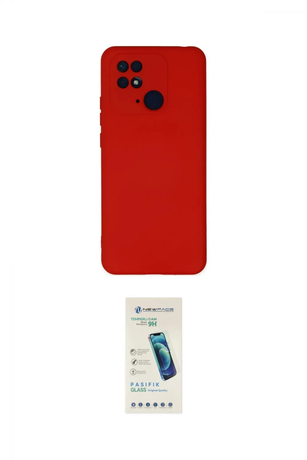 ieg™ Redmi 10C Kılıf Ahenk Serisi - Şeffaf Pasifik Cam Ekran Koruyucu