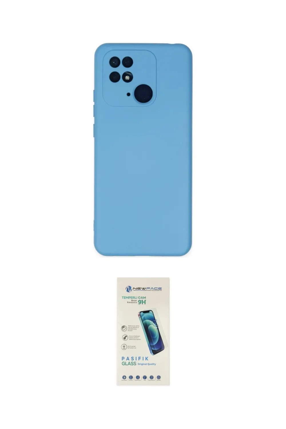 ieg™ Redmi 10C Kılıf Ahenk Serisi - Şeffaf Pasifik Cam Ekran Koruyucu