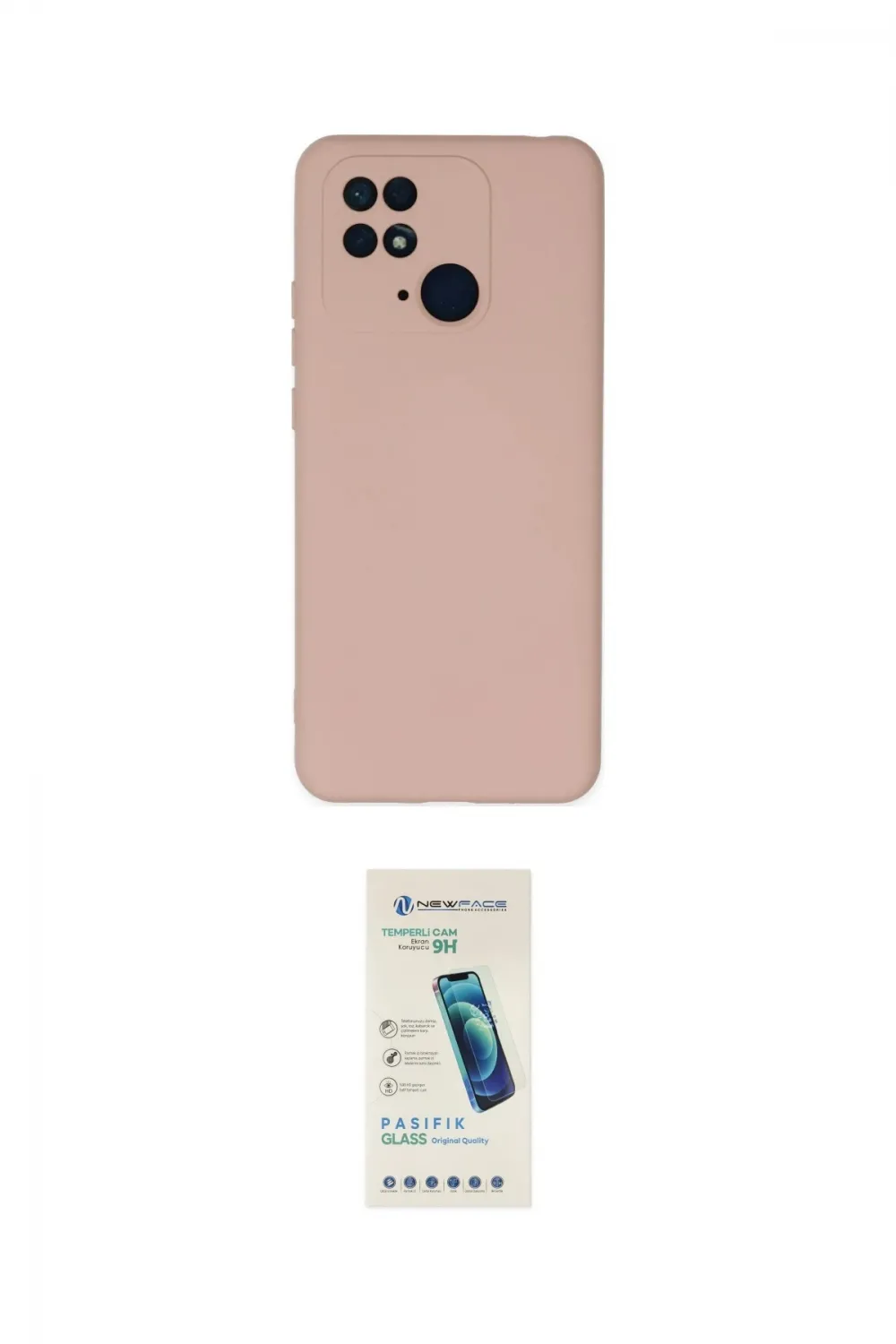 ieg™ Redmi 10C Kılıf Ahenk Serisi - Şeffaf Pasifik Cam Ekran Koruyucu